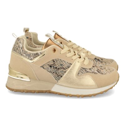 Zapatilla Plana con Estampado y Cordones