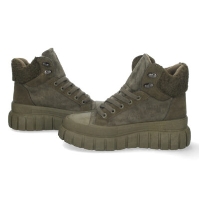 Botin de Plataforma Forrado con Cordones - Imagen 5