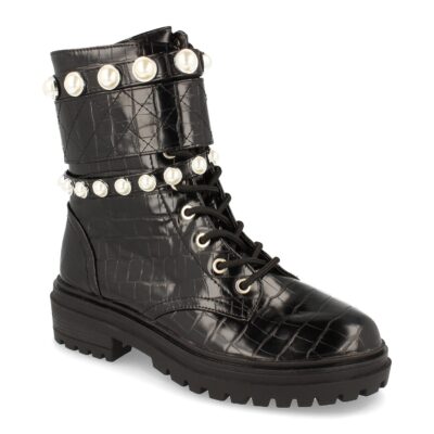 Botin de Mujer con Estampados Tachuelas y Hebilla - Imagen 2