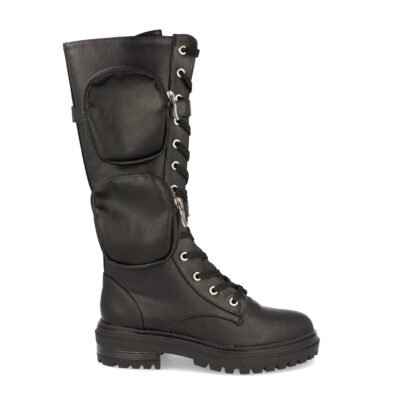 Bota Plana de Mujer con Cordones