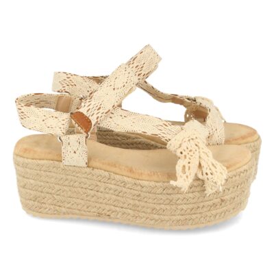 Sandalia de Plataforma con Velcro