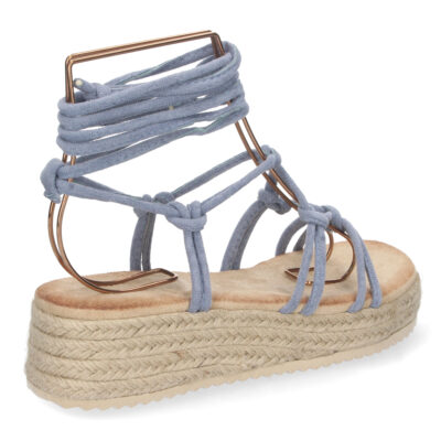 Sandalia de Plataforma con Yute y Cordones - Imagen 4
