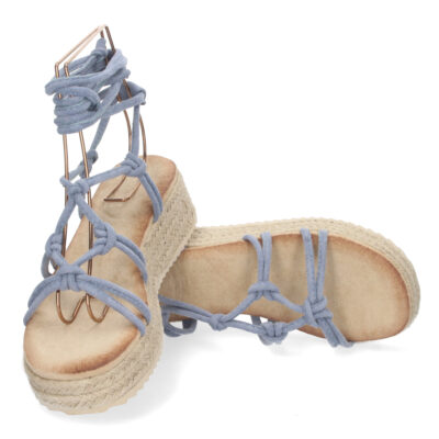 Sandalia de Plataforma con Yute y Cordones - Imagen 5