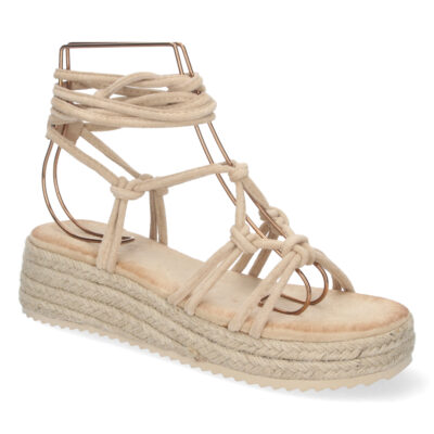 Sandalia de Plataforma con Yute y Cordones - Imagen 2