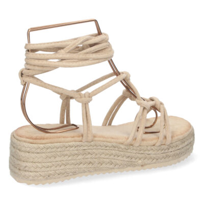 Sandalia de Plataforma con Yute y Cordones - Imagen 4