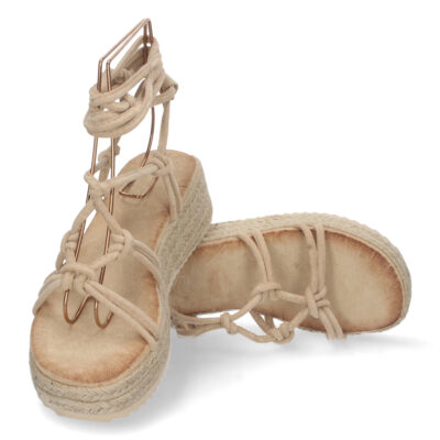Sandalia de Plataforma con Yute y Cordones - Imagen 5
