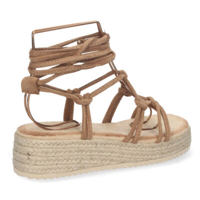 Sandalia de Plataforma con Yute y Cordones - Imagen 4