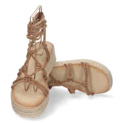 Sandalia de Plataforma con Yute y Cordones - Imagen 5