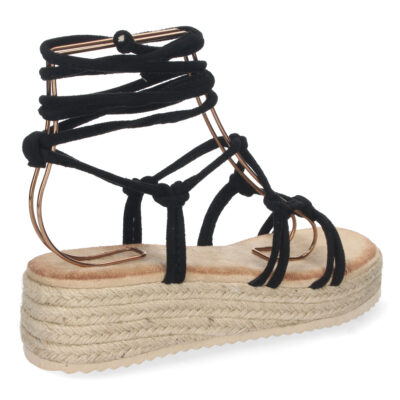 Sandalia de Plataforma con Yute y Cordones - Imagen 4