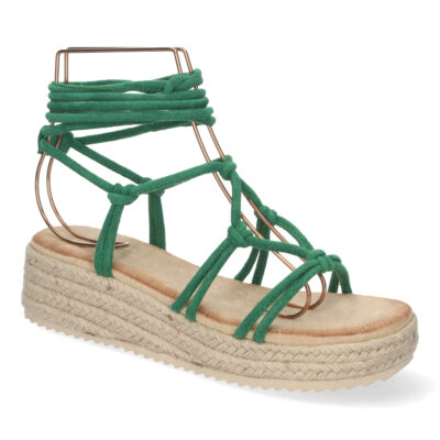 Sandalia de Plataforma con Yute y Cordones - Imagen 2