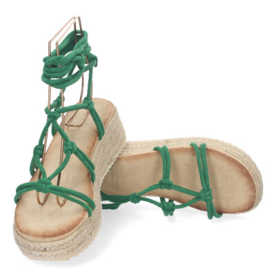 Sandalia de Plataforma con Yute y Cordones - Imagen 5
