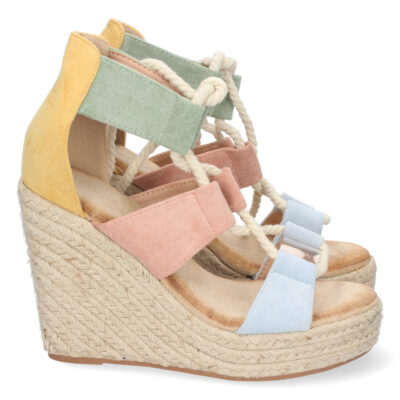 Sandalia de Cuña con Yute y Cordones