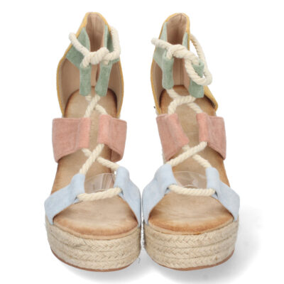 Sandalia de Cuña con Yute y Cordones - Imagen 3