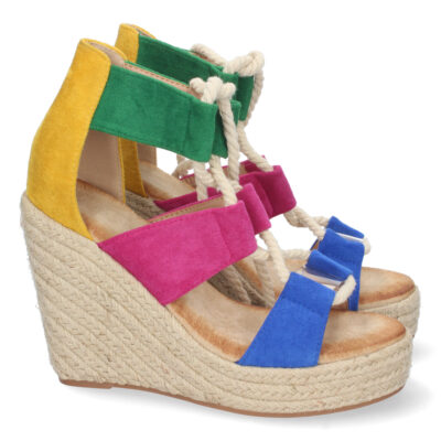 Sandalia de Cuña con Yute y Cordones