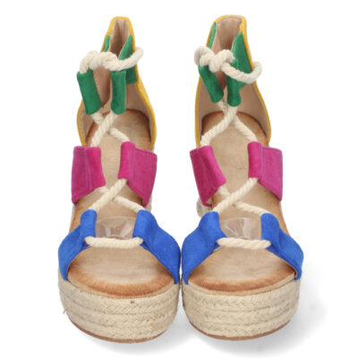 Sandalia de Cuña con Yute y Cordones - Imagen 3