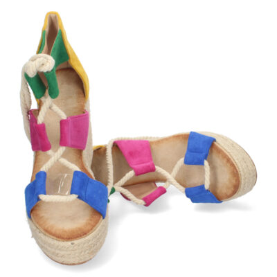 Sandalia de Cuña con Yute y Cordones - Imagen 5