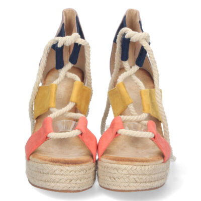 Sandalia de Cuña con Yute y Cordones - Imagen 3