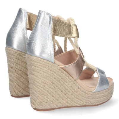 Sandalia de Cuña con Yute y Cordones - Imagen 4