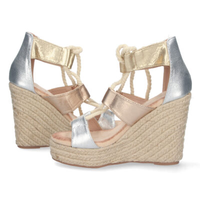 Sandalia de Cuña con Yute y Cordones - Imagen 5