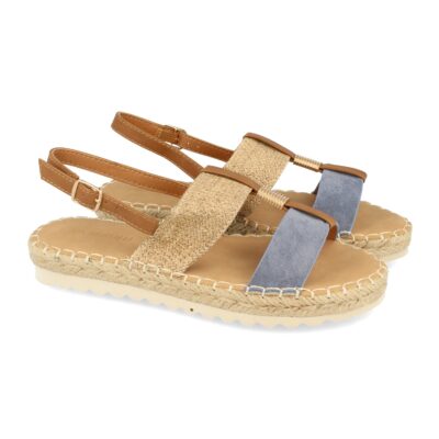 Sandalias Plana con Yute y Hebilla