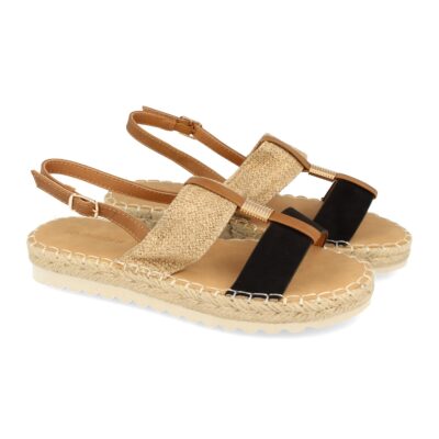 Sandalias Plana con Yute y Hebilla