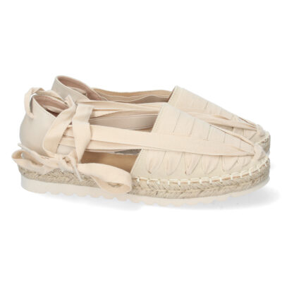 Sandalia Plana con Yute y Cordones