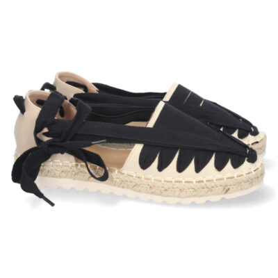 Sandalia Plana con Yute y Cordones