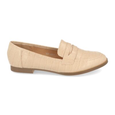 Mocasín Plano de Mujer con Antifaz y Cocodrilo
