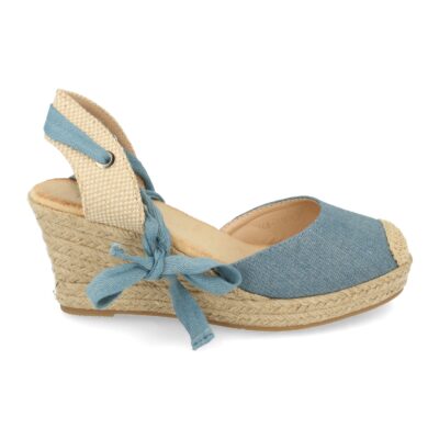 Alpargatas con cuña de Yute y Cordones - Imagen 2
