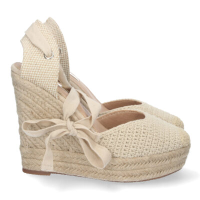 Sandalia de Cuña con Yute y Cordones