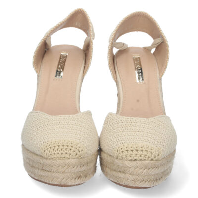 Sandalia de Cuña con Yute y Cordones - Imagen 3