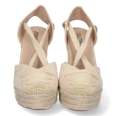 Sandalia de Cuña con Yute y Cordones - Imagen 3