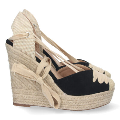 Sandalia de Cuña con Yute y Cordones