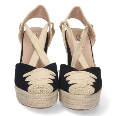 Sandalia de Cuña con Yute y Cordones - Imagen 3