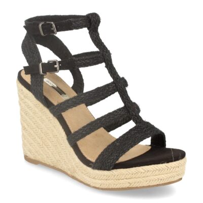 Sandalia con Cuña de Yute Estilo Ankle Strap y Hebilla - Imagen 2