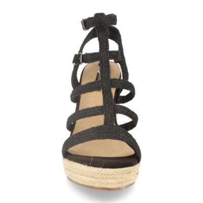 Sandalia con Cuña de Yute Estilo Ankle Strap y Hebilla - Imagen 3
