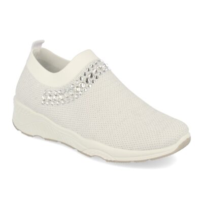 Zapatilla de Mujer con Pedreria y Tejido Elastico - Imagen 2