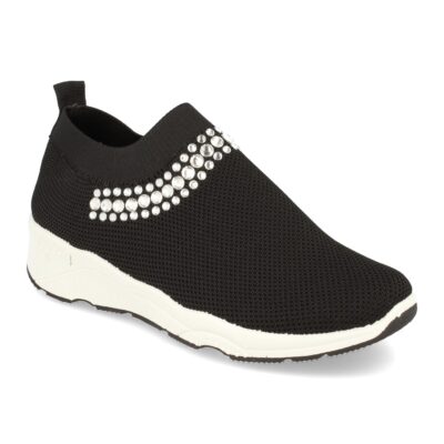 Zapatilla de Mujer con Pedreria y Tejido Elastico - Imagen 2