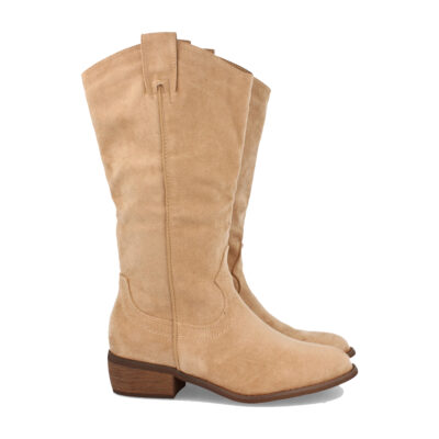 Bota de Tacon con Bordado y Cremallera