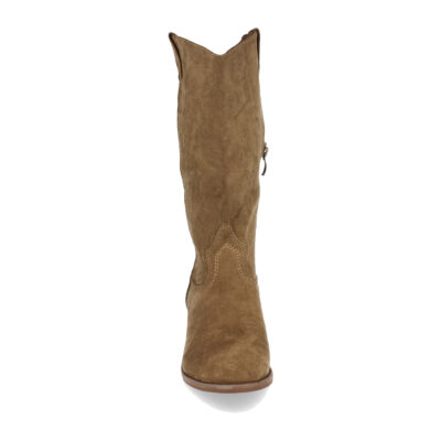 Bota de Tacón con Bordado y Cremallera - Imagen 4
