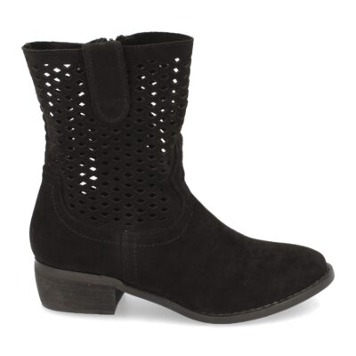 Botin de Tacon Bajo con Calados