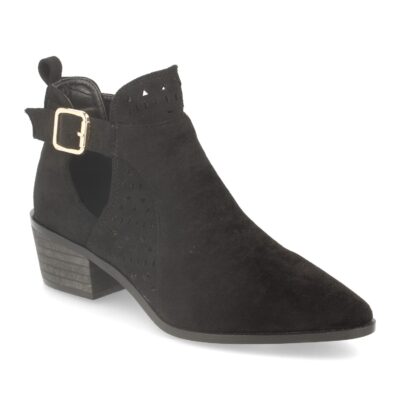 Botin de Mujer con Tacon, Calados y Hebilla - Imagen 2