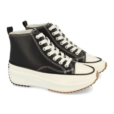 Zapatilla Abotinada de Plataforma con Cordones