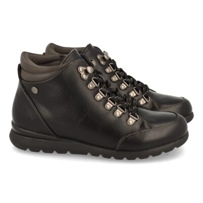 Botin Plano con Cremallera y Cordones
