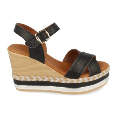 Sandalia de Cuña Multicolor con Hebilla - Imagen 2