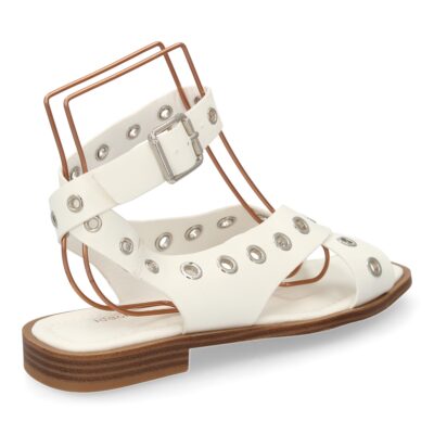 Sandalias planas de mujer, comodas y elegantes, diseño moderno con ojales - Imagen 4