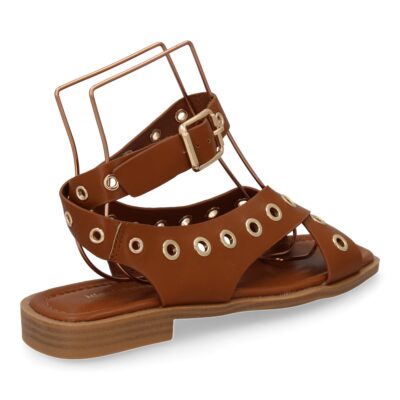 Sandalias planas de mujer, comodas y elegantes, diseño moderno con ojales - Imagen 5