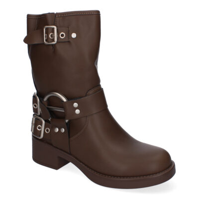 Botines Moteros para Mujer, Comodos y Elegantes, Detalles de Hebillas - Imagen 3