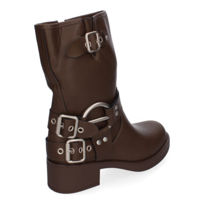 Botines Moteros para Mujer, Comodos y Elegantes, Detalles de Hebillas - Imagen 4