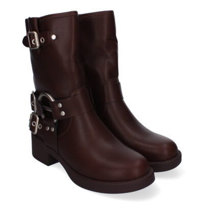 Botines Moteros para Mujer, Comodos y Elegantes, Detalles de Hebillas